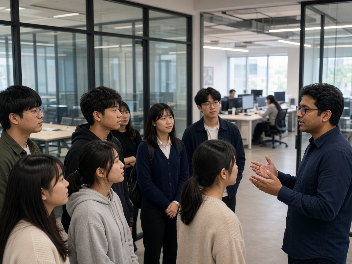 Japanese undergraduate students on an industry visit in Bengaluru