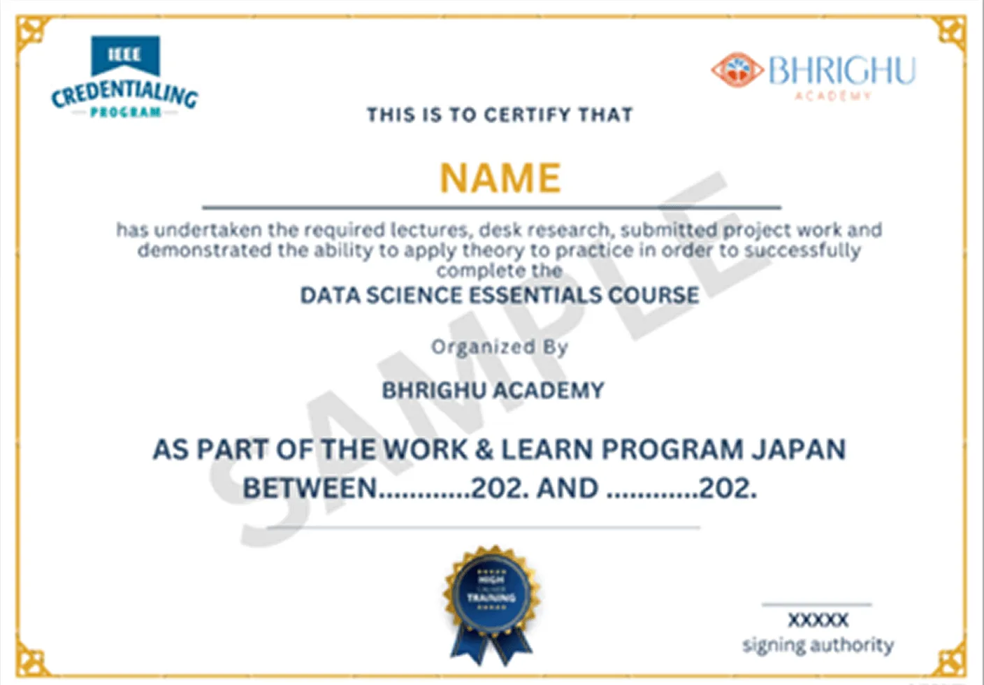 Industry-recognized certificates from top Japanese institutions